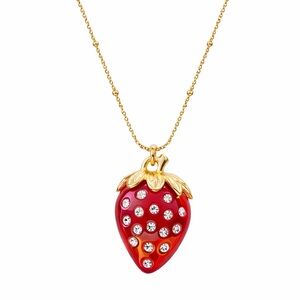 Red Strawberry Pendant Necklace